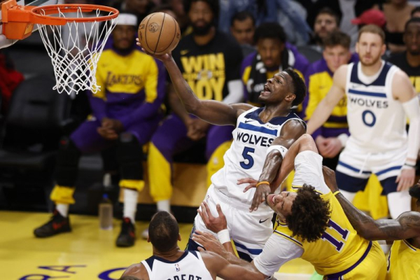 Anthony Edwards paces Timberwolves rally vs. 'gassed' Lakers, secures 3-1 series lead Anthony Edwards paces Timberwolves rally vs. 'gassed' Lakers, secures 3-1 series lead
